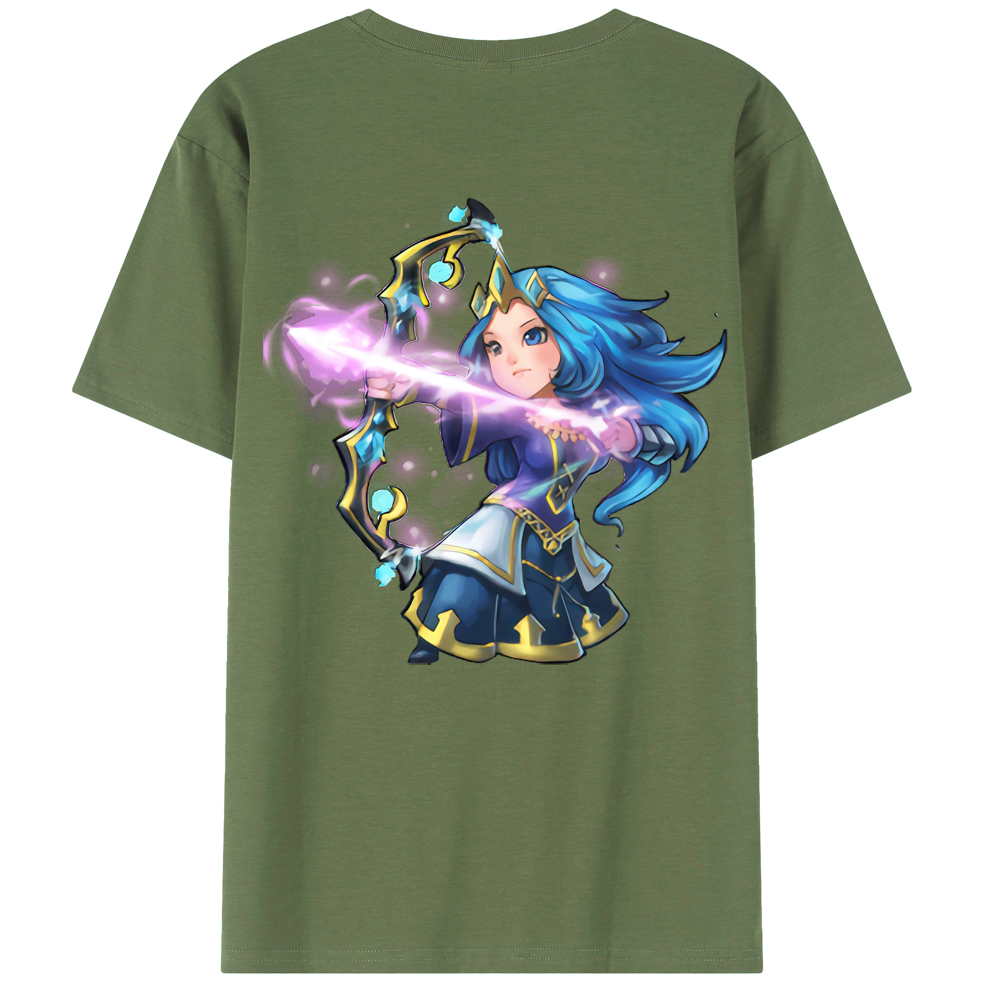 （画像用） リーグ・オブ・レジェンド League of Legends LOL 綿100％ メンズ半袖Tシャツ（バックプリント） 通気性